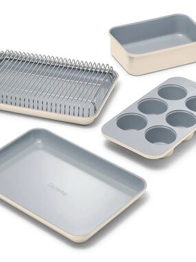 Caraway Ceramic Nonstick Mini Bakeware Set - Cream New-Open Box